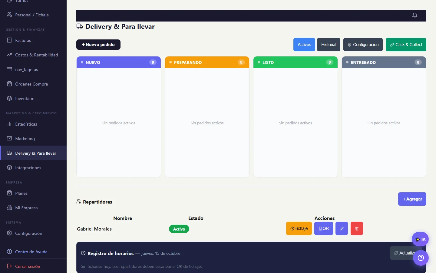 Order board and riders