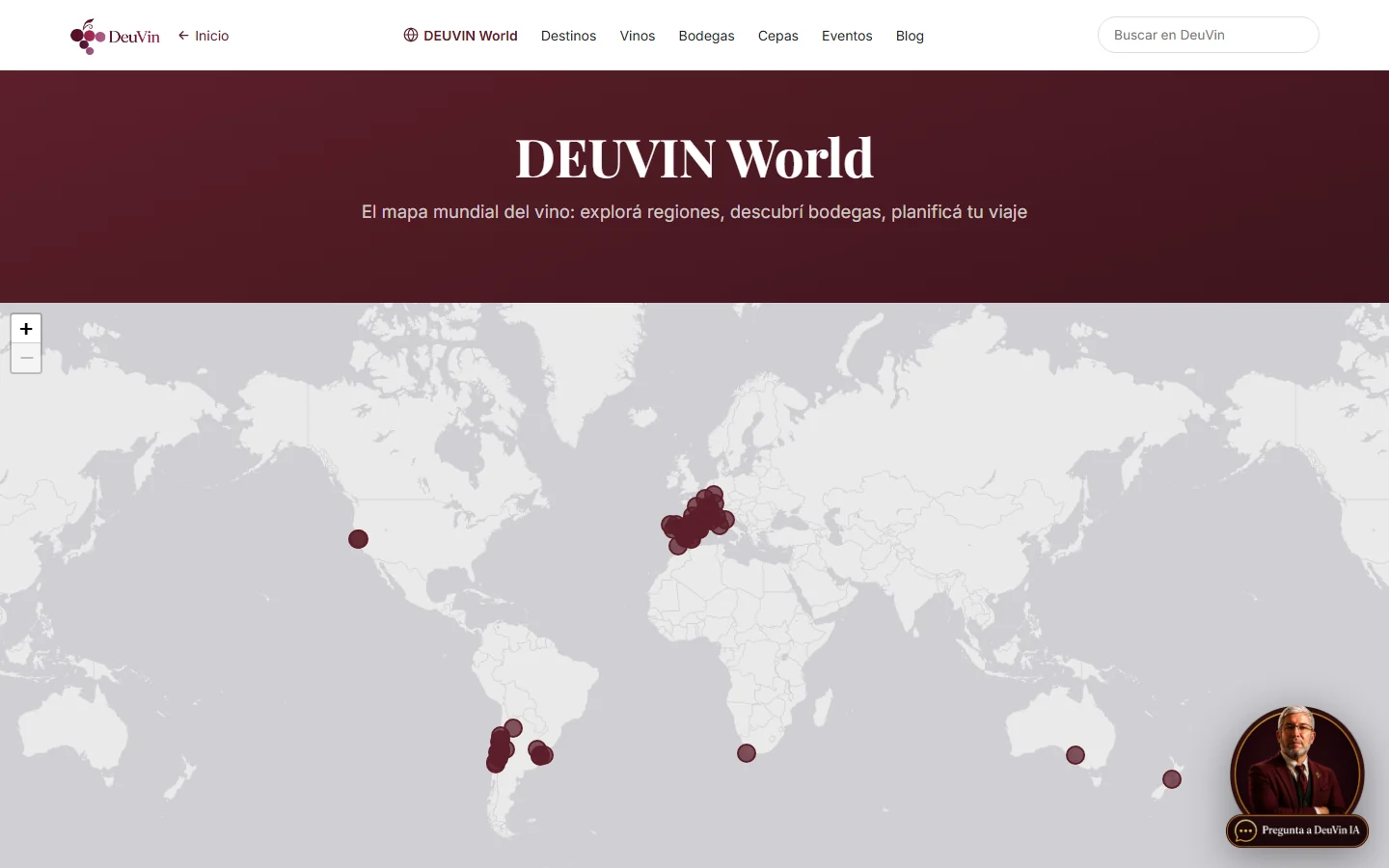 DeuVin World: el mapa mundial del vino